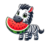 Zebra Melone Wassermelone Frucht Fruchtig
