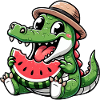 Crocodile Melon Watermelon Fruit Fruity