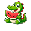 Crocodile Melon Watermelon Fruit Fruity