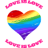 Liebe ist Liebe. Regenbogen-Herz-Design.