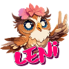 LENI - Beau nom de fille avec hibou mignon