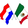 Flag Netherlands, flag Mexico