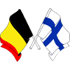 Flag Belgium, flag Finland