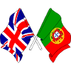 Flag England, flag Portugal