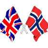 Flag England, flag Norway