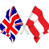 Flag England, flag Austria