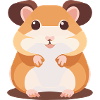 Cute hamster with big eyes