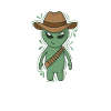 Alien with Cowboy Hat