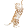 Geometric Playing Cat