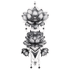 Lotus flowers with tribal elements