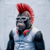 Singe avec mohawk