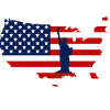 USA Flag and Statue of Liberty