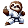 Funny Sloth Karate Martial Arts Japanese