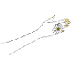 Hand with flower - outline