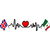Cardio Heart Flag England, Flag Mexico