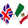 England flag, Mexico flag