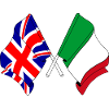 Flag England, flag Italy