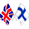 Drapeau Angleterre, drapeau Finlande