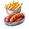 Saucisses avec frites