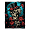 Skull Skeleton Gentleman and Roses