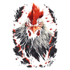 Breaking through walls: strong rooster