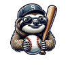 Cool Baseball Sloth Player Design