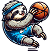 Cool Sloth Basketball Player