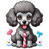 Playful Black Poodle