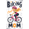 Cool Biking Mom Illustration Design