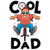 Cool Dad Cycling Illustration