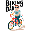 Biking Dad Cool Daddy Illustration