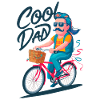 Cool Dad Cycling Illustration