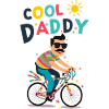 Lebendiges cooles Daddy-Radfahrer-Design
