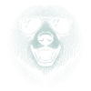 Cool bear head with sunglasses