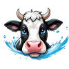 Douce éclaboussure de vache