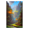 Exotic, abstract nature civilization scene