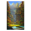 Simulation abstract nature landscape