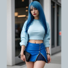 Blue with feminine style