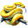 Gelbe Python