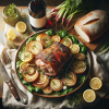 Schweineschulter mit Rübenspitzen