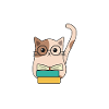 Café chat et lecture