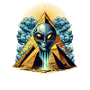 Alien head in pyramid