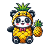 Panda en costume d’ananas