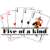 Five of a kind text banner