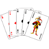 Cinq cartes Carré