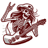 Rocking guitarist woman