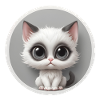 Kawaii Kitten mit Großaugen
