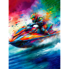 Jet ski at full speed