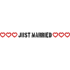 Just Married Wedding Hearts