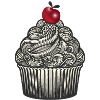 Topping mit Kirsche im Cupcake Förmchen
